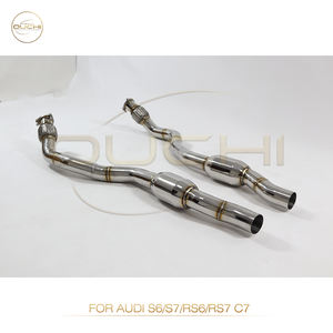 Système d'<span class=keywords><strong>échappement</strong></span> Ouchi de style nouveau, en acier inoxydable, <span class=keywords><strong>tube</strong></span> droit avant, Audi S6 S7 RS6 RS7 C7 4.0T, performance, réglage automobile, 1 pièce - Product Image 6
