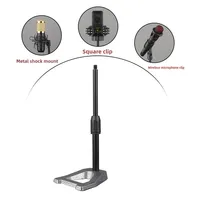Support de microphone trépied de bureau support de Table Portable support de micro réglable support de support de pince de micro avec support léger de Base