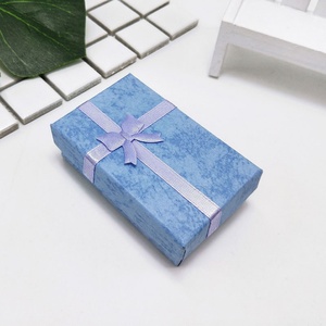 Wholesale Luxury Bow Jewelry Box Custom Logo Cardboard Packaging Sponge Matt Lamination Recycled <b>Materials</b> Fashion Gift <b>Packing</b> - Product Image 5