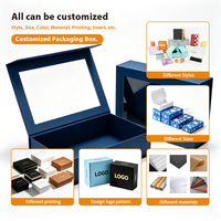 Boîte cadeau magnétique personnalisée de qualité supérieure, en carton rigide avec fenêtre transparente en PVC