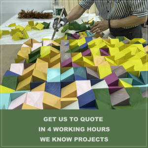 Arte Decorativa per Hotel, Arte Murale 3D Astratta Geometrica, Opera d'Arte in Legno Fatta a Mano, Design per <span class=keywords><strong>Dipinti</strong></span> Murali - Product Image 5