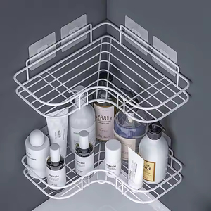 Estante de Esquina de Acero Inoxidable con Adhesivo Fuerte, Venta al por Mayor de Fábrica, Estante Triangular sin Perforaciones para Baño, Cocina, Sala de Estar - Product Image 4