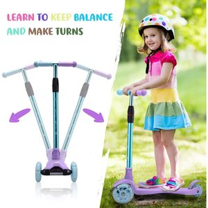 Premium 6-12 anni bambini 3 ruote Scooter in acciaio con luci ruote ponte robusto e 4 regolabile in altezza 36v - Product Image 6