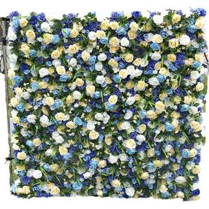 Mur de fleurs élégant de style européen pour mariage d'automne, décoration du Nouvel An chinois, fond en plastique rose et lotus 8*8 pieds - Product Image 4