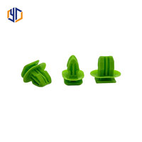 Nouveaux clips de retenue à pousser en PP vert pour carrosserie automobile, pour panneaux de porte, jupes latérales, moulures d'arche de roue - Garniture automobile universelle