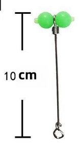 NOUVEAU Design 6cm 8cm 10cm 12cm Eau salée Triple T-forme Rolling Pearl Beads Luminous Three Way Cross-line Fishing Swivels - Product Image 5
