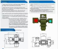 Kamera PTZ inframerah termal sistem keamanan Multi Sensor jarak jauh semua cuaca Radar