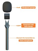 Microphone cravate filaire sans fil avec réduction automatique du bruit, faible latence, pour smartphone, tablette, vlogging et enregistrement vidéo