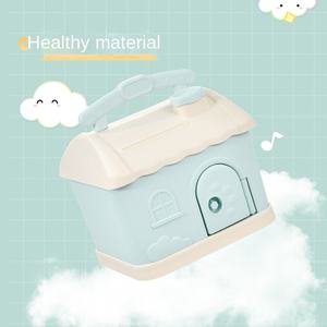 Fabrika doğrudan Net kırmızı yaratıcı karikatür sevimli küçük ev desen para kutusu çevre dostu erişim plastik kumbara ile çelik kutu - Product Image 2