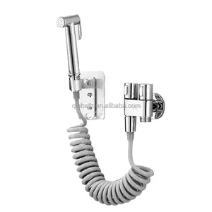 Bidet Sprayer for Toilet brass Body Faucet Handheld Bidet Sprayer for Toilet-Adjustable Water Pressure Control with Bidet Hose