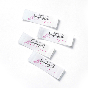 Tùy chỉnh satin dệt Nhãn quần áo với logo in - Product Image 1