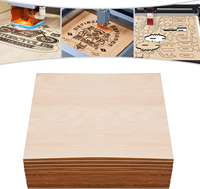 Planches de balsa en tilleul de 3 mm inachevées avec bords lisses Panneaux de bois pour scie à métaux Diy Craft Wood 30X30 cm