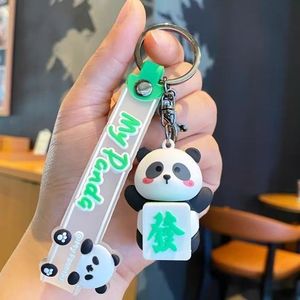 2025 dễ thương và thời trang vài phụ kiện Túi xe Mặt dây chuyền món quà nhỏ bán buôn PVC Panda Dog Đồng hồ Keychain - Product Image 6