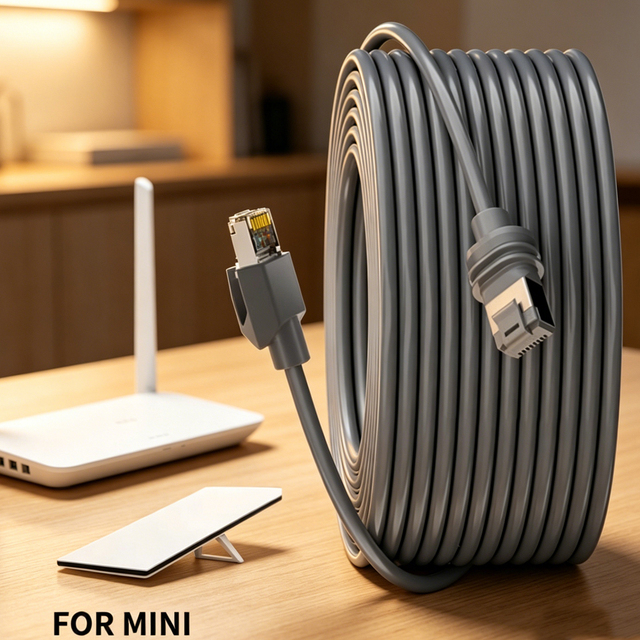 24AWG Shielded RJ45 Cable for Starlink V3 Mini Outdoor Waterproof CAT5E Ethernet Cord Satellite Internet