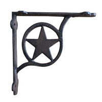 Étagère d'angle triangulaire en fer décorative vintage, support en L