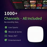 Sumavision Sport, Canal en Vivo de Partidos de Fútbol, Quad Core 4K HDR H265 4GB+64GB, Android 14 TV Box, Control Remoto por Voz BT, WiFi