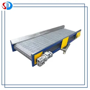 Stainless Steel / Carbon Hinged Slat Chain Plate Conveyor For Conveying Food/Medicine/Cement/Alloy Construction Materials