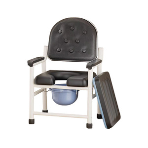 Toilet <b>Chair</b> For Elderly Portable Commode <b>Chair</b> With <b>Padded</b> Seat And Armrests Hospital Use - Product Image 2