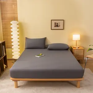 Giá rẻ sang trọng mềm bông tấm Bộ tấm Ga Trải Giường cho màu sắc rắn Comforter tấm ga trải giường bộ đồ giường đặt