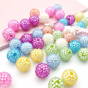 ลูกปัดคริสตัลทรงนางเงือกลูกปัดสีนีออนสำหรับ51259 20มม. สีทึบลูกปัดอะคริลิกพลาสติกลูไซท์เบอร์รี่คริสตัลเบย์เบอร์รี่ลูกปัดอะคริลิค - Product Image 6