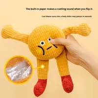 Jouet pour chat et chien en peluche, écologique, durable, design gaufré créatif, ludique, avec herbe à chat, pour le nettoyage des dents, sonore et amusant