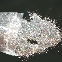 Poudre brillante pour maquillage, produit de beauté en diamant, paillettes argentées, pour l'art de la manucure et de la pédicure, vente en gros, argent liquide