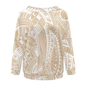 Top suelto Polynesian Tribal <span class=keywords><strong>Tattoo</strong></span> Tops Custom Women's Sexy Off Shoulder Print on Demand Shirt Camisetas Ropa <span class=keywords><strong>de</strong></span> manga larga - Product Image 5