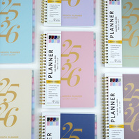 Agenda Mensual A5 en Espiral, PVC Ecológico, Regalo Inspirador, Diario de Autocuidado, Bloc de Notas Diario, Papel para Metas, Personalizable