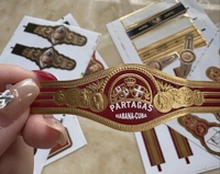 Bandes et étiquettes de cigares personnalisées imprimées, durables et écologiques, anneaux de cigares adhésifs personnalisés pour un emballage et une promotion haut de gamme