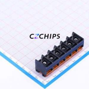HB9500M-9.5-6P Barrier Terminal Block Through hole Component (THT),P=9.5mm Connector With Cover Plate 9.5mm 1x6P Straight Pin - Product Image 2