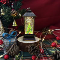 Decoraciones Navideñas Luminosas de Plástico para Interiores, Lámparas de Agua para Ancianos, Manualidades con Luz Nocturna LED de Muñeco de Nieve