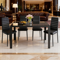 Table à manger rectangulaire en verre trempé de luxe, best-seller, écologique, durable, mobilier contemporain pour la maison, l'école et l'atelier