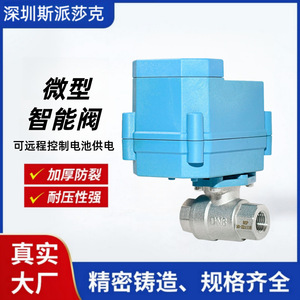 Vanne motorisée SZSPSK E20 L 1/4 pouce, type boule, alimentée par batterie, commande sans fil pour systèmes intelligents - Product Image 5