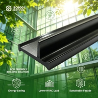 Barre isolante en polyamide nylon PA66 GF25 pour mur-rideau en aluminium, résistante aux UV, OEM