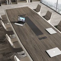 Mobilier de bureau pour salle de conférence moderne et personnalisé pour l'assemblée Table de bureau Table de conférence avec prises