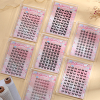 Extensions de cils individuels en grappes 60 segments, effet naturel et volumineux, pour débutants