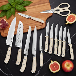 Juego de Cuchillos Kuisine de 15 Piezas de Acero Inoxidable con Alto Contenido de Carbono, con Bloque de Madera de Acacia y Mango Ergonómico de ABS, Diseño Ambidiestro - Product Image 6