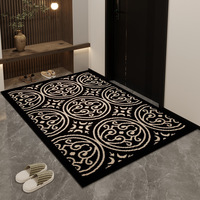 Paillasson d'entrée en polypropylène tufté jacquard, style classique européen vintage, inspiré du luxe léger, antidérapant et durable