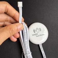 Interrupteur à capteur tactile invisible DC12V DC24V 200W, variateur à capteur de mouvement pour éclairage LED de meuble et bande lumineuse