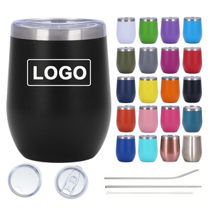 Tazza Isolante Personalizzata con Logo, 12oz in Acciaio Inox a Doppio Strato Verniciata a Spruzzo, Mini Tazza <span class=keywords><strong>per</strong></span> Uova, Tazza da Caffè Portatile <span class=keywords><strong>per</strong></span> <span class=keywords><strong>Auto</strong></span> e Outdoor - Product Image 1