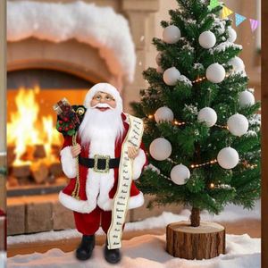 Christmas Santa Claus Resin Statue Ornament European Style Eco-Friendly Indoor Use <b>Creative</b> Craft - Product Image 2