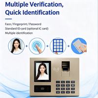 JINGXIN Enregistreur de temps réseau TCP/IP avec reconnaissance faciale, empreintes digitales et carte d'identité pour la gestion des présences au bureau