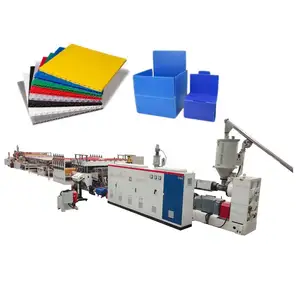 PP PC PE Plastic Hollow Sheet Plate Honeycomb Package Corrugated Construction Extrusion Making Machine Line