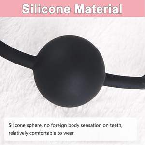 Bola de Silicona <span class=keywords><strong>para</strong></span> Restricción Bucal, Mordaza de Bondage <span class=keywords><strong>para</strong></span> <span class=keywords><strong>Sexo</strong></span>, Juguetes de Restricción BDSM, Mordaza Sexual - Product Image 4