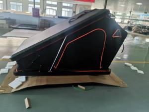 Carpa de techo rígida EM con forma de X, de aluminio, con gran espacio, para camping, vehículos 4x4 todoterreno, con techo abatible, estructura en X, para 2-3 personas - Product Image 5