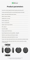 Localisateur GPS intelligent étanche haut de gamme avec fonction de recherche d'animaux de compagnie/bagages, compatible avec l'application IOS Find My et Android Google Play