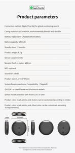 Localizzatore GPS Intelligente Impermeabile di Alta Gamma con Funzione di Trovamento per Animali Domestici/Bagagli, Compatibile con l'App Find My di iOS e Android <span class=keywords><strong>Google</strong></span> <span class=keywords><strong>Play</strong></span> - Product Image 6