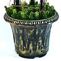 Décoration extérieure intérieure populaire cyprès artificiel pin bonsaï pot de plante sphérique pour jardin maison