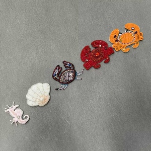 Patch in Feltro con Motivi di Palma di Cocco, Fragola e Granchio per Decorazione Fai-da-Te di Giacche, Abbigliamento, Borse e Gioielli - Product Image 4