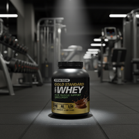 Vente en gros de poudre de protéines de lactosérum 100% Gold Standard, 2 lb, récupération musculaire, 24 g de protéines, 5,5 g de BCAA, étiquette privée OEM, complément sportif
